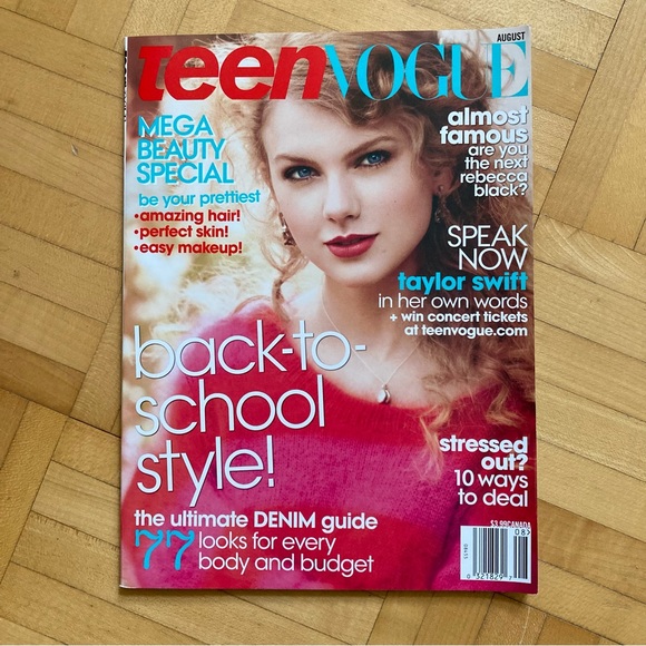 Taylor Swift Teen Vogue magazine cover August 2011 — Rare collectible item - Picture 1 of 6